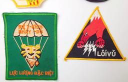 US Vietnam Era Army Special Forces Patches and Tabs, Group of Eleven (11)