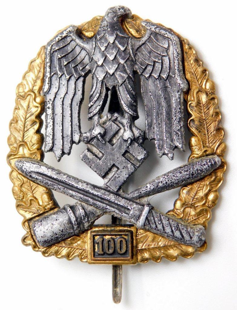 German WWII Army 100 General Assault Badge