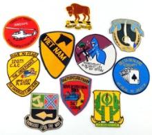 US Vietnam Era Military Shoulder Sleeve Patches. Ten (10)