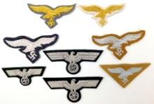 Army and Luftwaffe Officers Breast Eagles, Eight (8)
