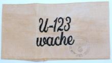 Naval Kriegsmarine U-Boat U-123 wache Submarine Arm Band