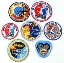 NASA Apollo/Skylab Astronaut Space Moon Patches, Seven (7)