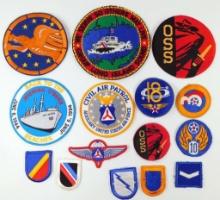 US Military Patches, Flashes, and Wing, Group of Fifteen (15)