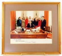 Framed Color Photograph Signed by U.S. President Ronald Reagan
