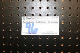 12' Black painted peg board