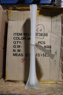 Times 18 - 20" tall frosted white vases
