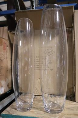 Times 10 - Sets of 2 - 19" & 23" tall vases