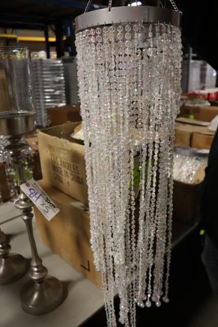 Times 10 - 8.5" round x 4' tall round Chelsea crystalier