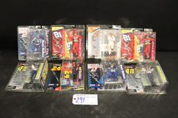 All to go - 8 McFarlane Nascar action figures - Gordan - Johnson - Wallace