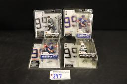 All to go - 4 McFarlane NHL action figures - 4 Gretzky - white shirt and bl