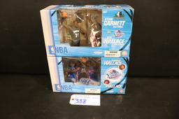 Pair to go - McFarlane NBA action figures - Wallace/Wallace & Garnett/Walla
