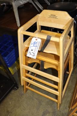 Times 2 - Oak high chairs