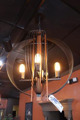 Times 2 - Hanging 22" round ornate lights - nice