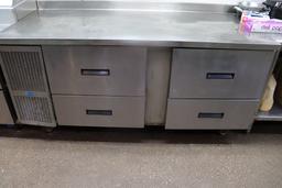 Randell 32" x 72" stainless refrigerated 4 drawer under counter cooler - po