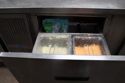 Randell 32" x 72" stainless refrigerated 4 drawer under counter cooler - po