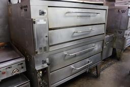 Bakers Pride model 451 stacked - slate deck - gas ovens - Serial #570061501