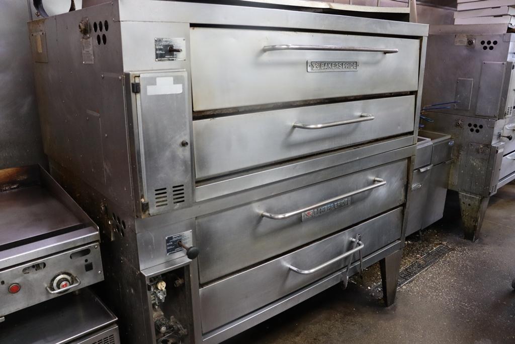 Bakers Pride model 451 stacked - slate deck - gas ovens - Serial #570061501