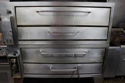 Bakers Pride model 451 stacked - slate deck - gas ovens - Serial #570061501
