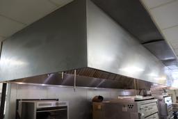 Captive Air 66" wide x 15' stainless exhaust hood only - front make up air