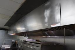 Captive Air 66" wide x 15' stainless exhaust hood only - front make up air