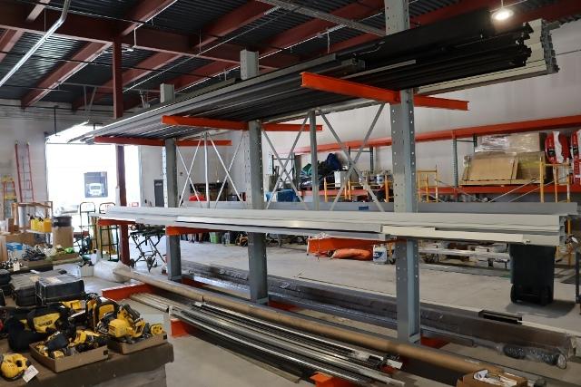 9' x 17' x 12' Tall - Cantilever island shelving