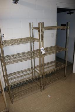 Times 2 - 18" x 30" gold coated wire racks