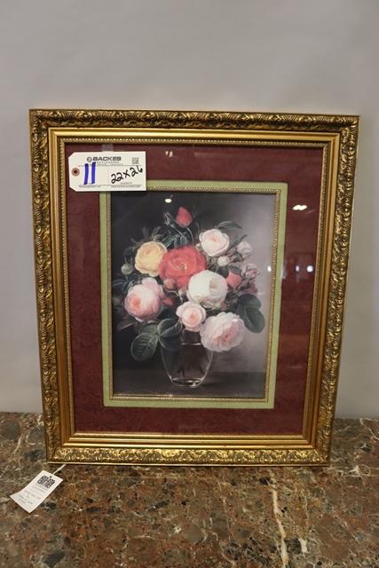 22" x 26" Windsor Arts Roses In A Glass Vase G8581-264 decorative framed wa