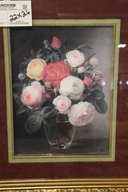 22" x 26" Windsor Arts Roses In A Glass Vase G8581-264 decorative framed wa