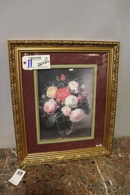 22" x 26" Windsor Arts Roses In A Glass Vase G8581-264 decorative framed wa