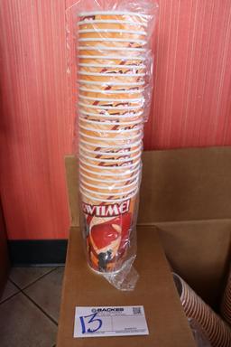1/2 case of 44 oz. showtime popcorn containers