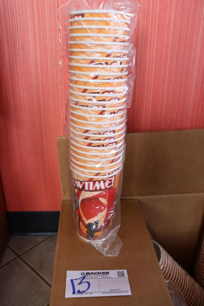 1/2 case of 44 oz. showtime popcorn containers