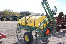 1998 Top Air 500 gallon pull type sprayer, 45' boom, rinse tank, 12.5L - 15