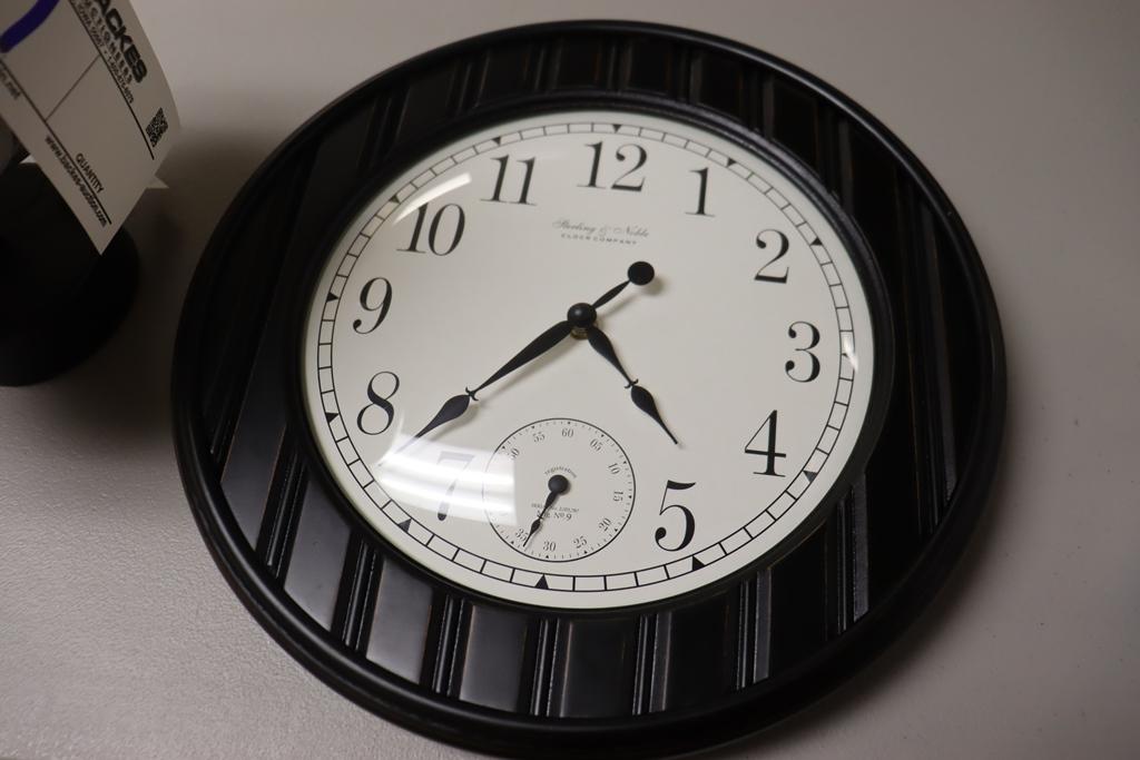 Pair to go - 14" clock and desk globe