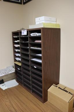 34" x 36" wood framed file organizer