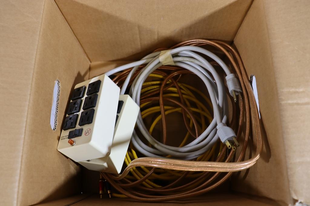 Box to go - AV cables - HDMI, RCA, & surge protectors