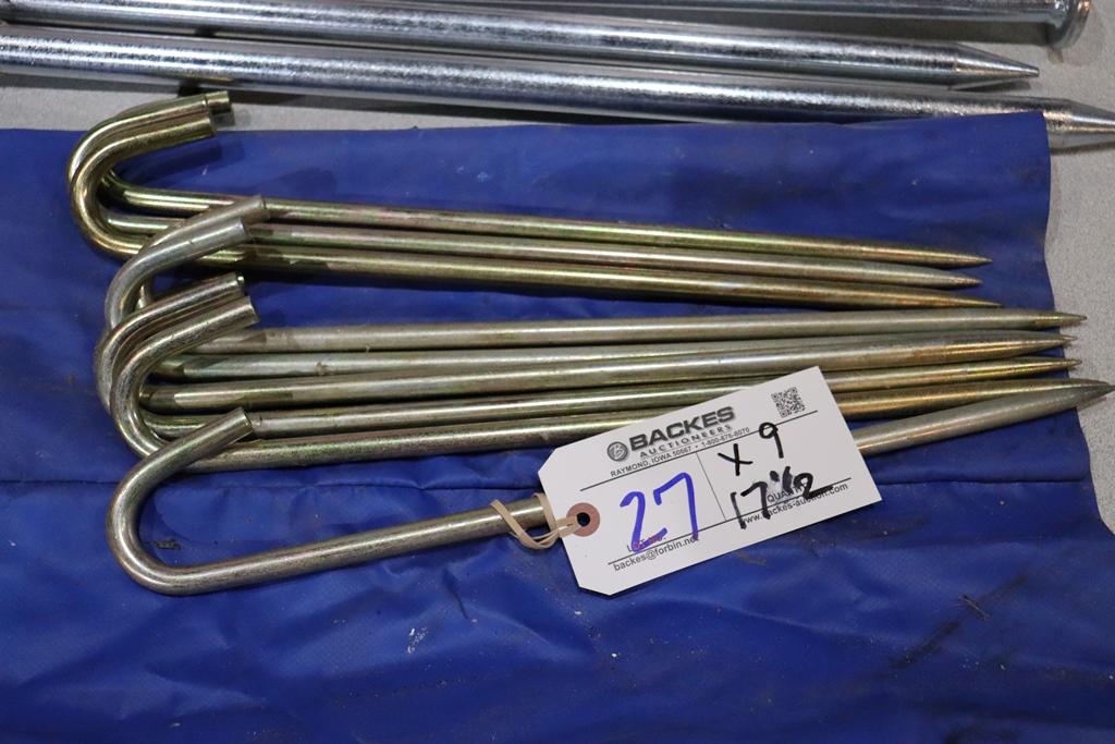 Times 9 - 17 1/2" stakes with bag