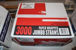 3/4 case of Member's Mark white jumbo straws