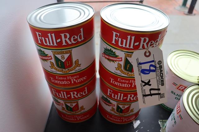 Times 4 - Full Red 6 lb. cans of tomato puree