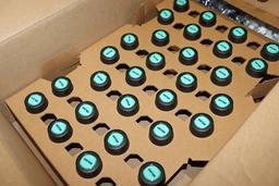 2 boxes to go - white green cap enter buttons