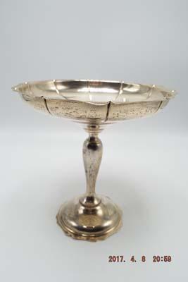Group of 3 silver compote candy dishes