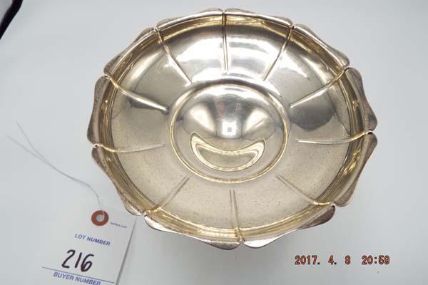 Group of 3 silver compote candy dishes
