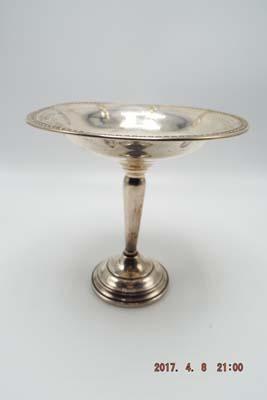 Group of 3 silver compote candy dishes