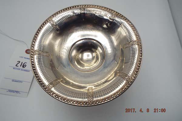 Group of 3 silver compote candy dishes