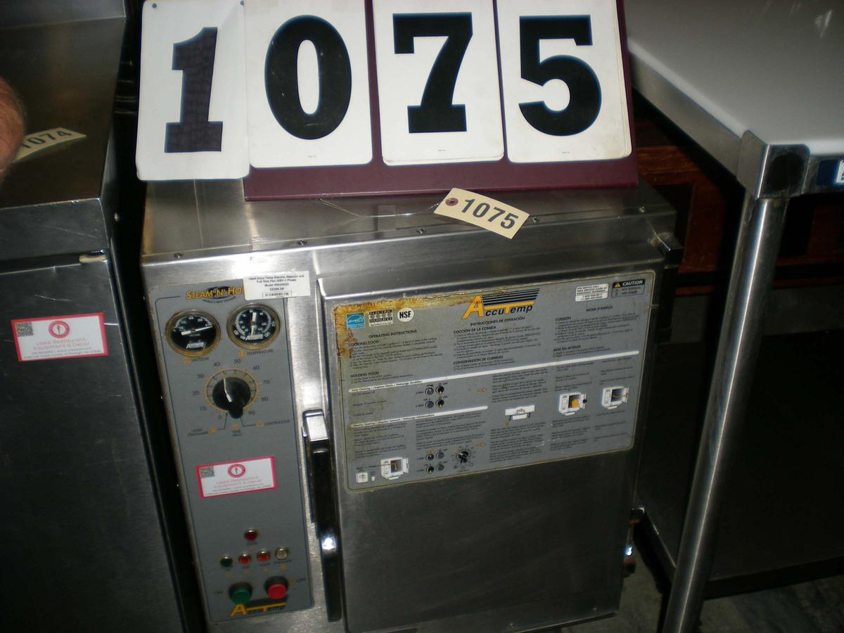 Used Accutemp Electric Steamer on Casters with 6 Full Size Pans 208V/3 Phase