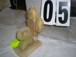 Cactus figurine with Pedro, 7"t x 4 1/2"d x 3"w