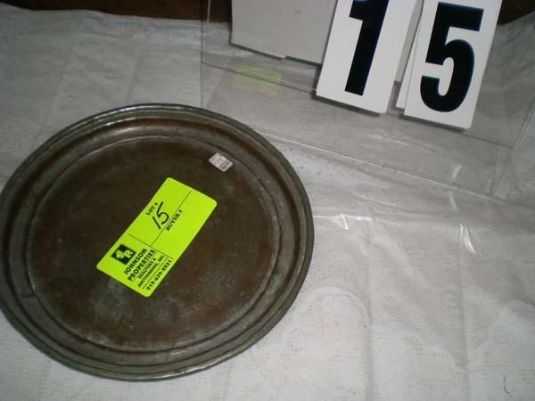 Hand hammered plate, 10" x 3/4"d