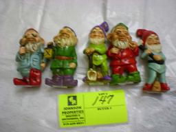 5 Gnomes, 4 1/2" t