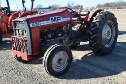 MF 230 OPEN 2WD STANDARD TRANS GAS 898HRS (WE DO NOT GUARANTEE HOURS)