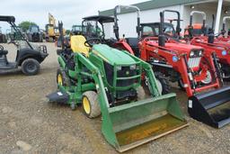 JD 1025R ROPS 4WD W/ LDR BUCKET BELLY MOWER