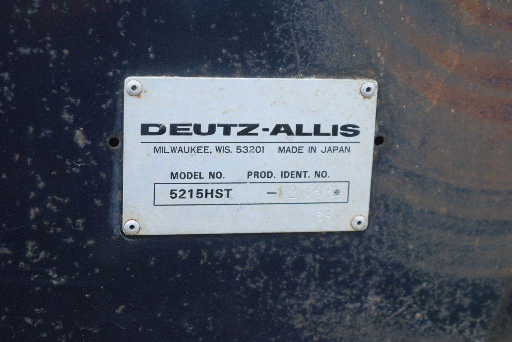 DEUTZ ALLIS 5215 ROPS 2WD HST TRANS 541HRS (WE DO NOT GUARANTEE HOURS)